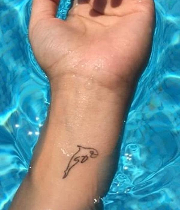 A Dolphin Tattoos ideas - Simple Hand Tattoo Ideas For Girls