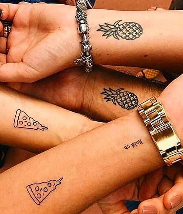 A Pizza Hand Tattoos ideas - Simple Hand Tattoo Ideas For Girls
