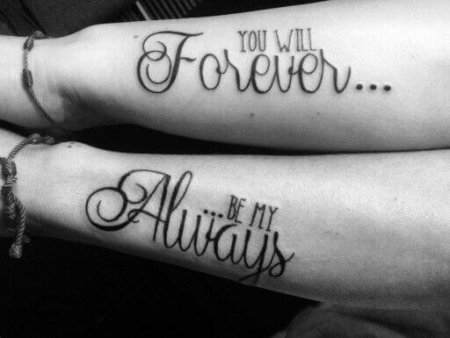 Always’ and ‘Forever’ matching Tattoo