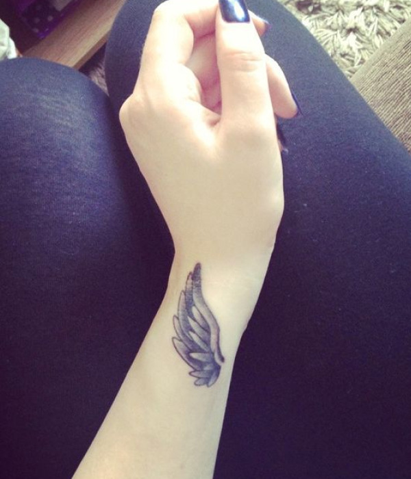 An Angel Hand Tattoo - Simple Hand Tattoo Ideas For Girls