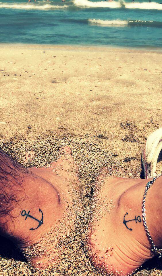 Best Anchor Tattoo on Leg