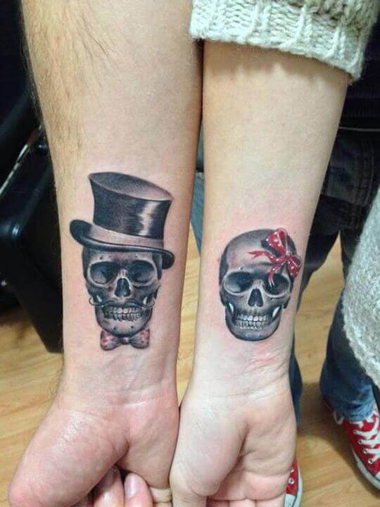 Skull Couple Tattoos