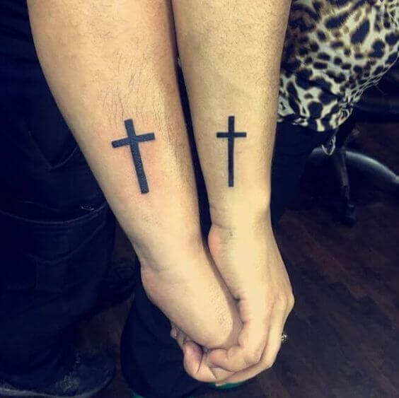 Cross Tattoos for couple