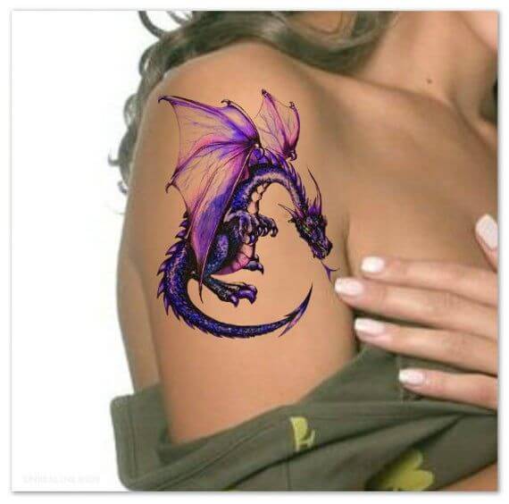 Colored Dragon tattoo