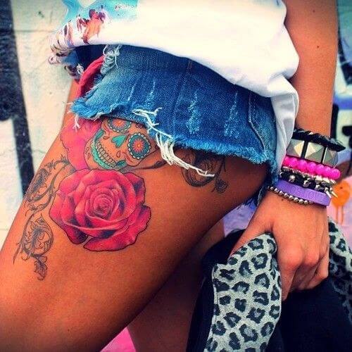 Girl Hip Tattoos