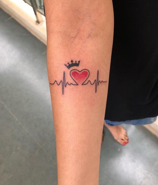 Heartbeat Tattoos For girls