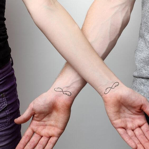 Infinity matching tattoo for couples 4
