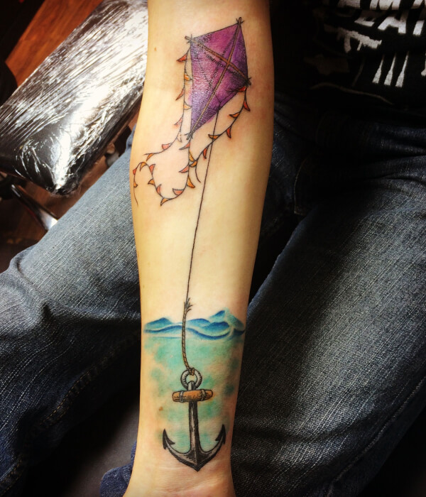 Kite hand Tattoo for girl