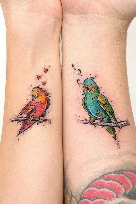 Love Birds Couple Tattoos 2020