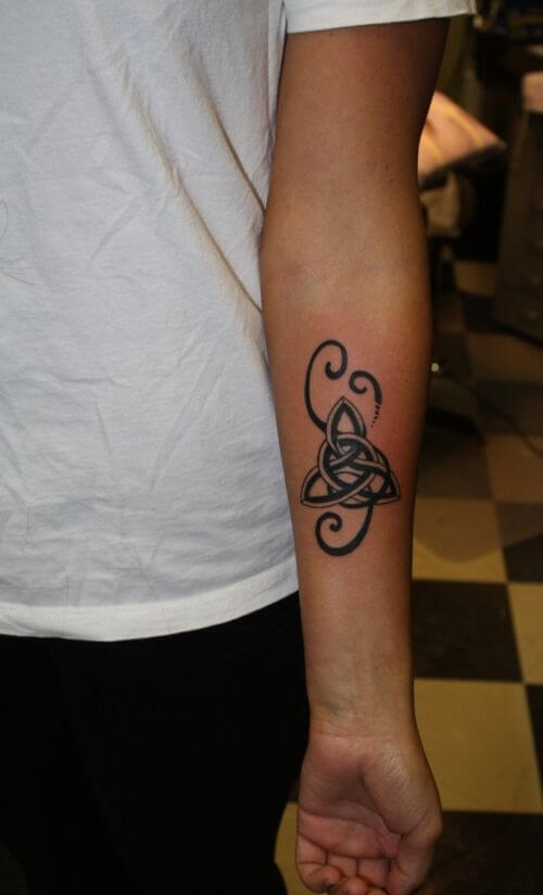 Mother Daughter Celtic Knot arm tattoo