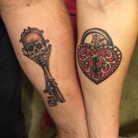 Skeleton Lock and Key Tattoos 70