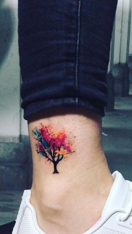 small colorful tattoo