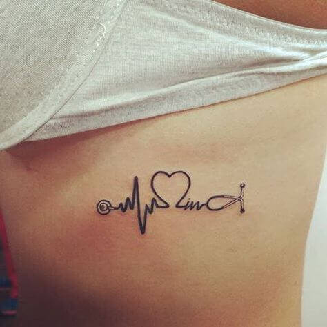 Heart Beat tattoo placement