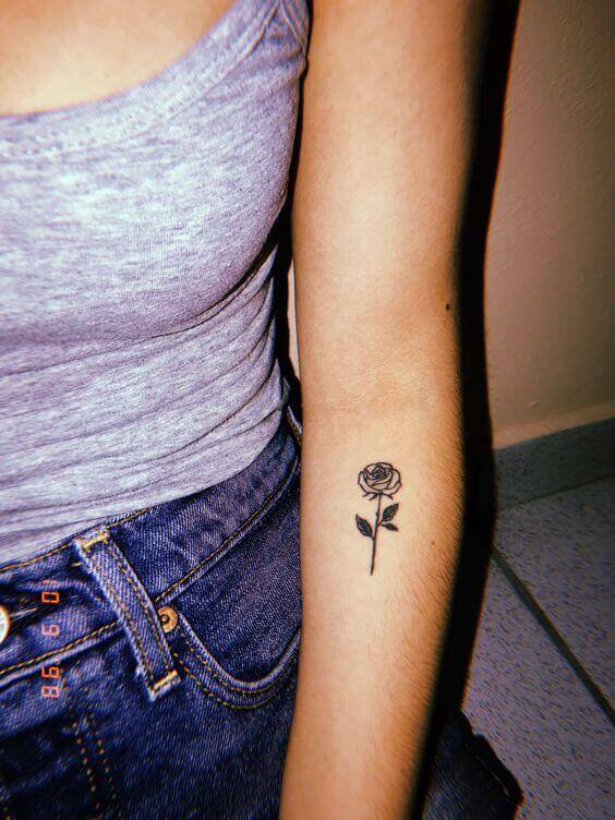 Small Black rose tattoos Ideas 2020
