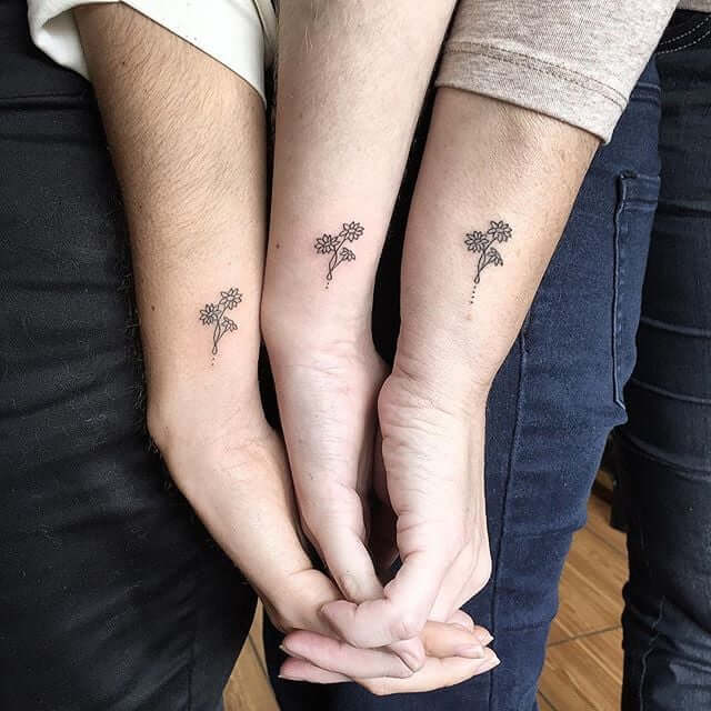 Mother daughter Hand tattoos 