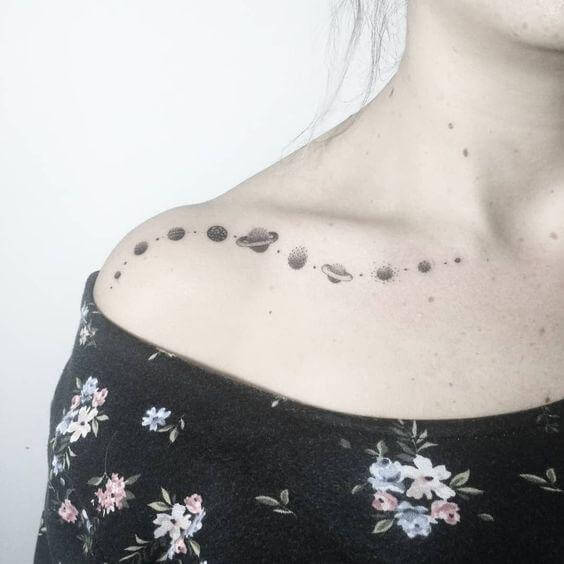 Minimalist Collar bone tattoo ideas