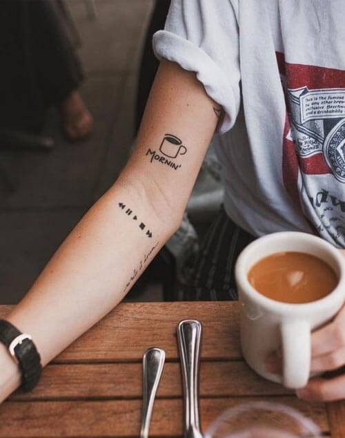 Minimalist Cup Tattoo