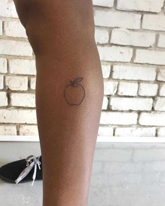 Minimalist apple tattoo designs 2020
