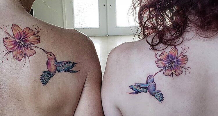 Mother Daughter Matching Back Tattoo