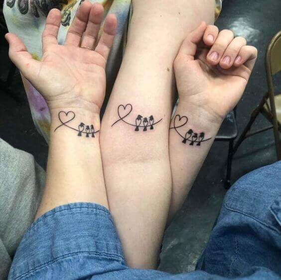 Mother Daughter matching tattoo ideas
