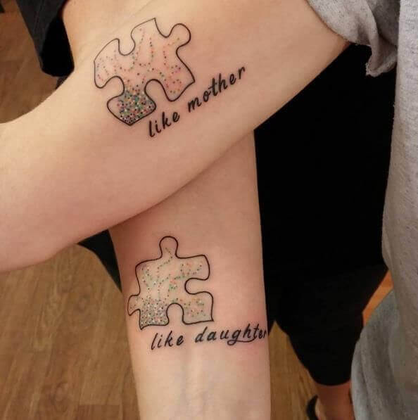 Mother And Daughter Tattoo Design