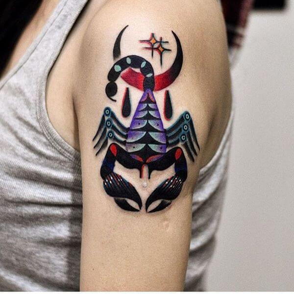 Shoulder Scorpion tattoo meaning and designs