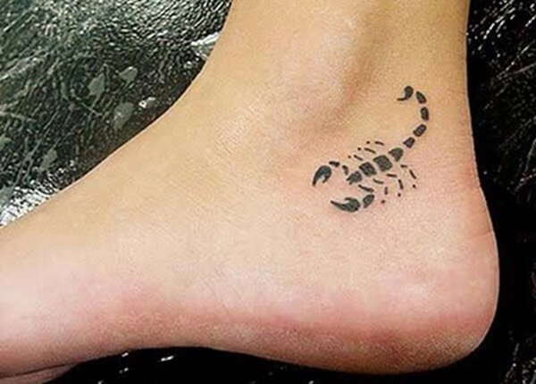 Simple Scorpio Ankle tattoo designs for women