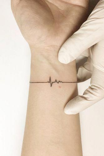 Tiny Heartbeat ink on wrist