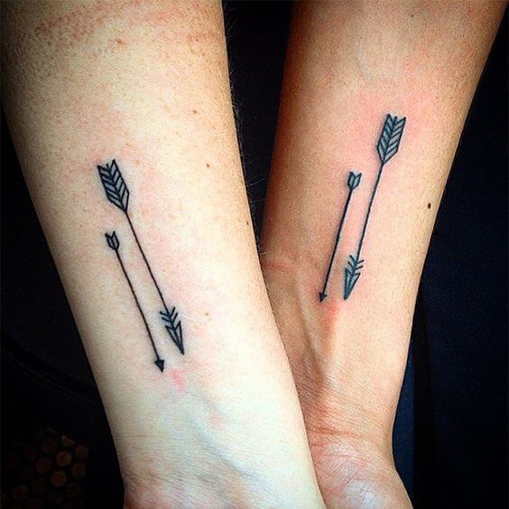 Arrows matching Tattoo for mother daughter