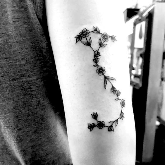 Unique Scorpio tattoo designs with flower