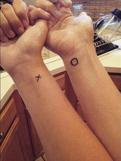 X and O Mother Daughter Tattoo ideas 2020