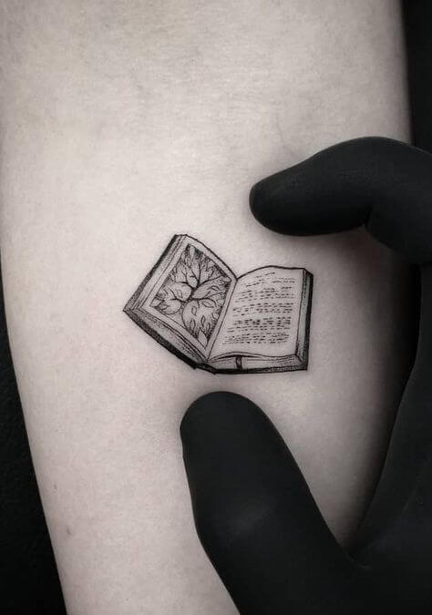 mini book tattoo art