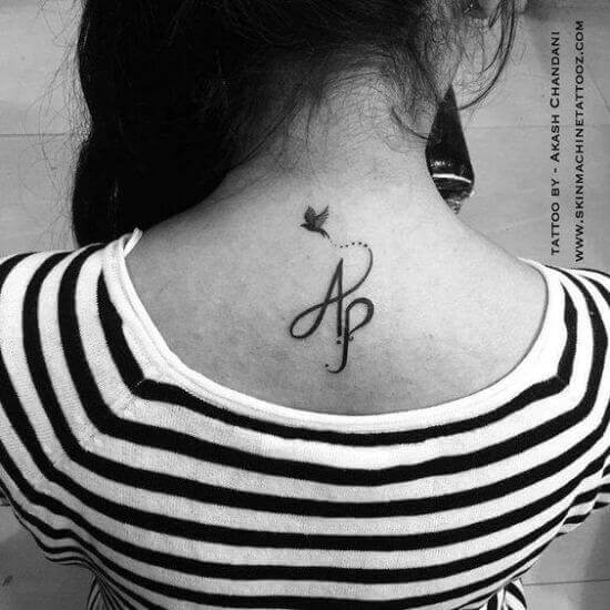 Best Small Initial Name tattoo designs for women