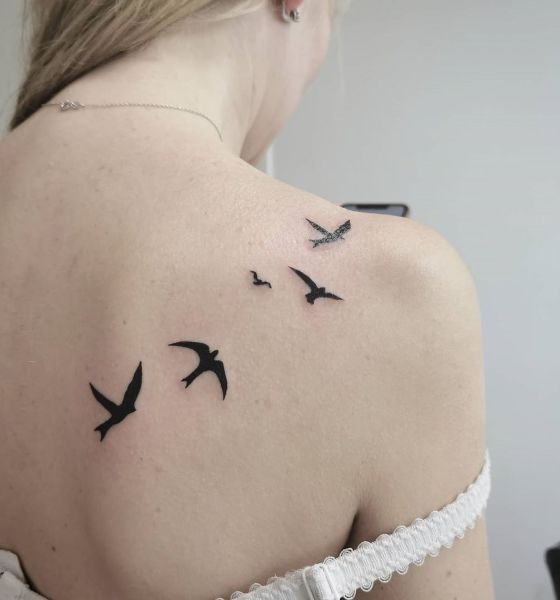 Birds In Pattern Tattoo