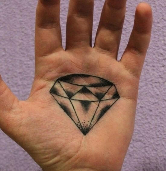 Diamond Tattoo Designs in Palm