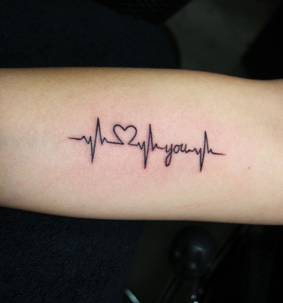 Heart with a Line Tattoo