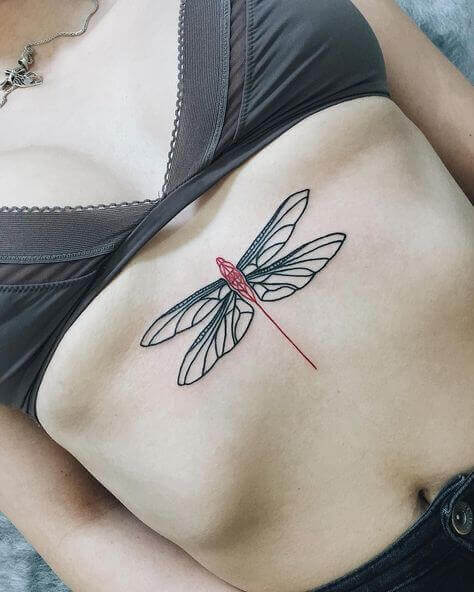 Hot Dragonfly women tattoo designs