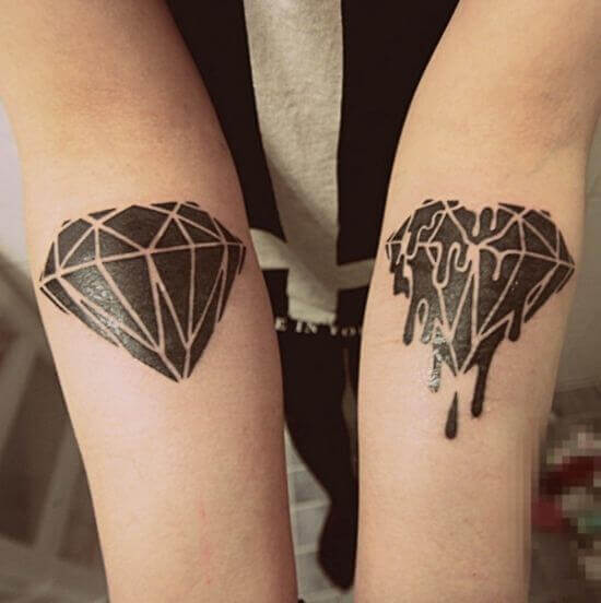 Melting Diamond Tattoo Designs