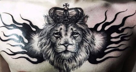 30 Best Lion With Crown Tattoo Designs