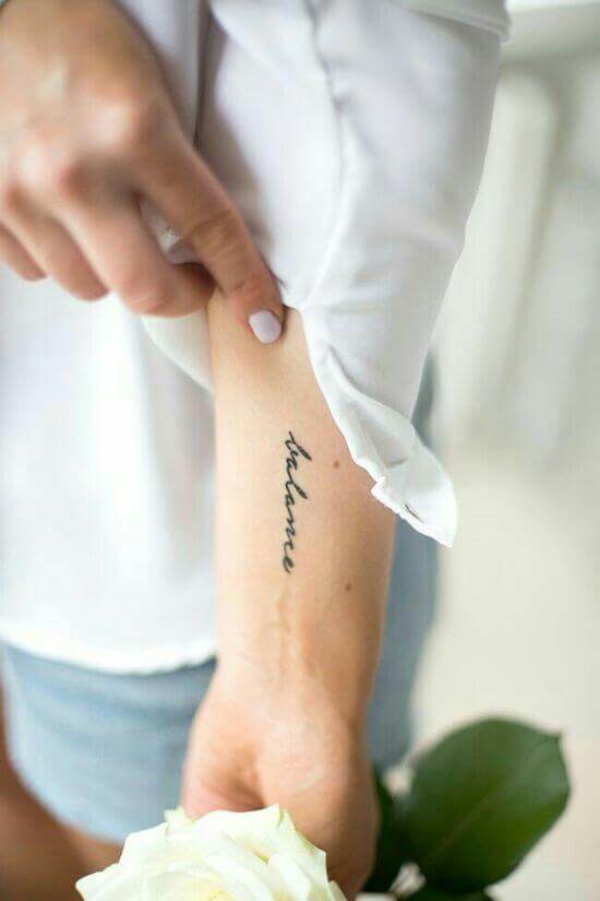 Name Arm Small Tattoo for women