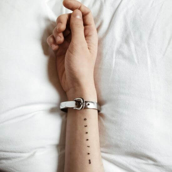 Tiny Number Tattoos on Arm
