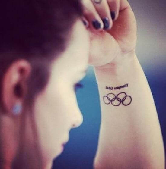 Olympic Rings Small Forearm Tattoo