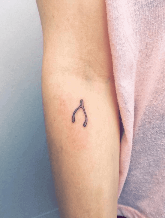 Small and Simple Wishbone Tattoo Designs for Womens