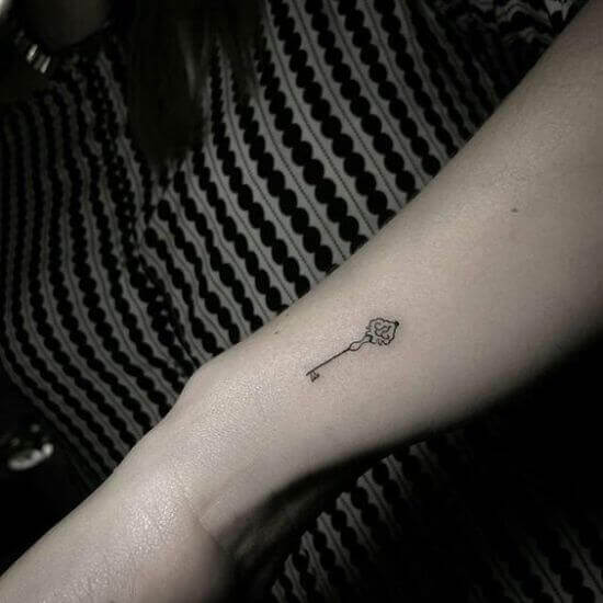 Small arm key Tattoo ideas for women
