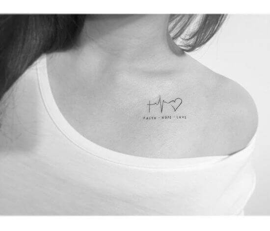 Small heartbeat tattoo girl ideas