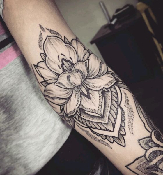 Tribal Lotus Tattoo