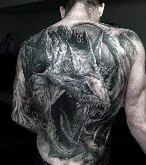 3D Back Tattoos for men