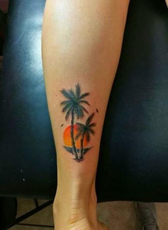 30 Palm Tree Tattoos For Summer Holiday