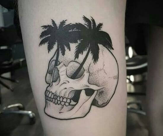 Amazing Palm with skull tattoo ideas for men