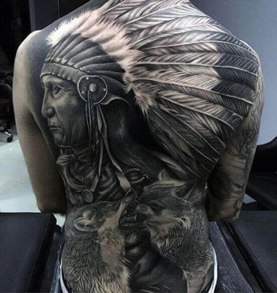 Awesome Back tattoo for man